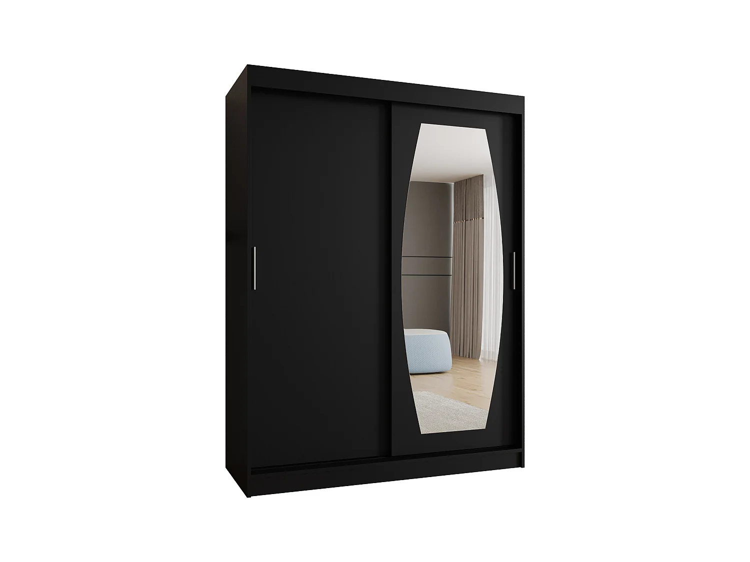 Armoire Rossa À Portes Coulissantes 200/150/62 2 portes (Noir)