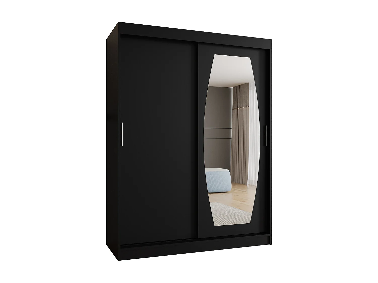 Armoire Rossa À Portes Coulissantes 200/150/62 2 portes (Noir)