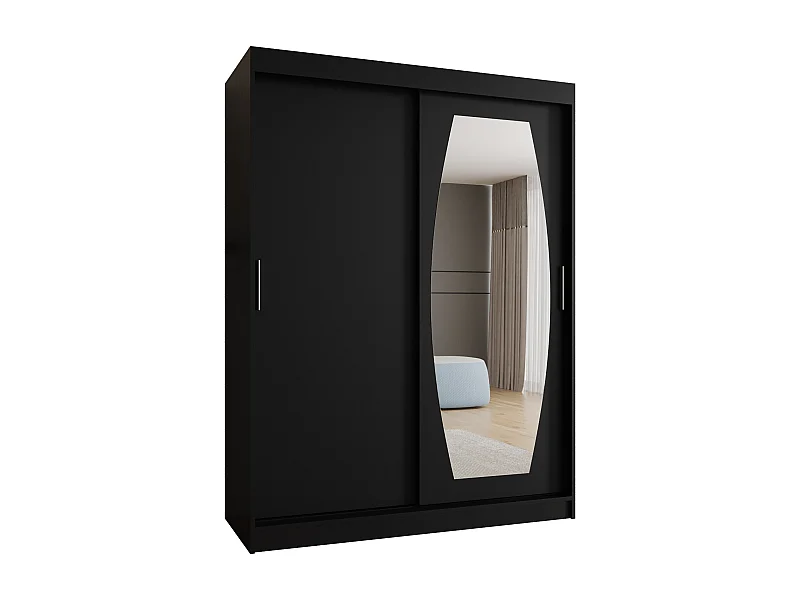 Armoire Rossa À Portes Coulissantes 200/150/62 2 portes (Noir)