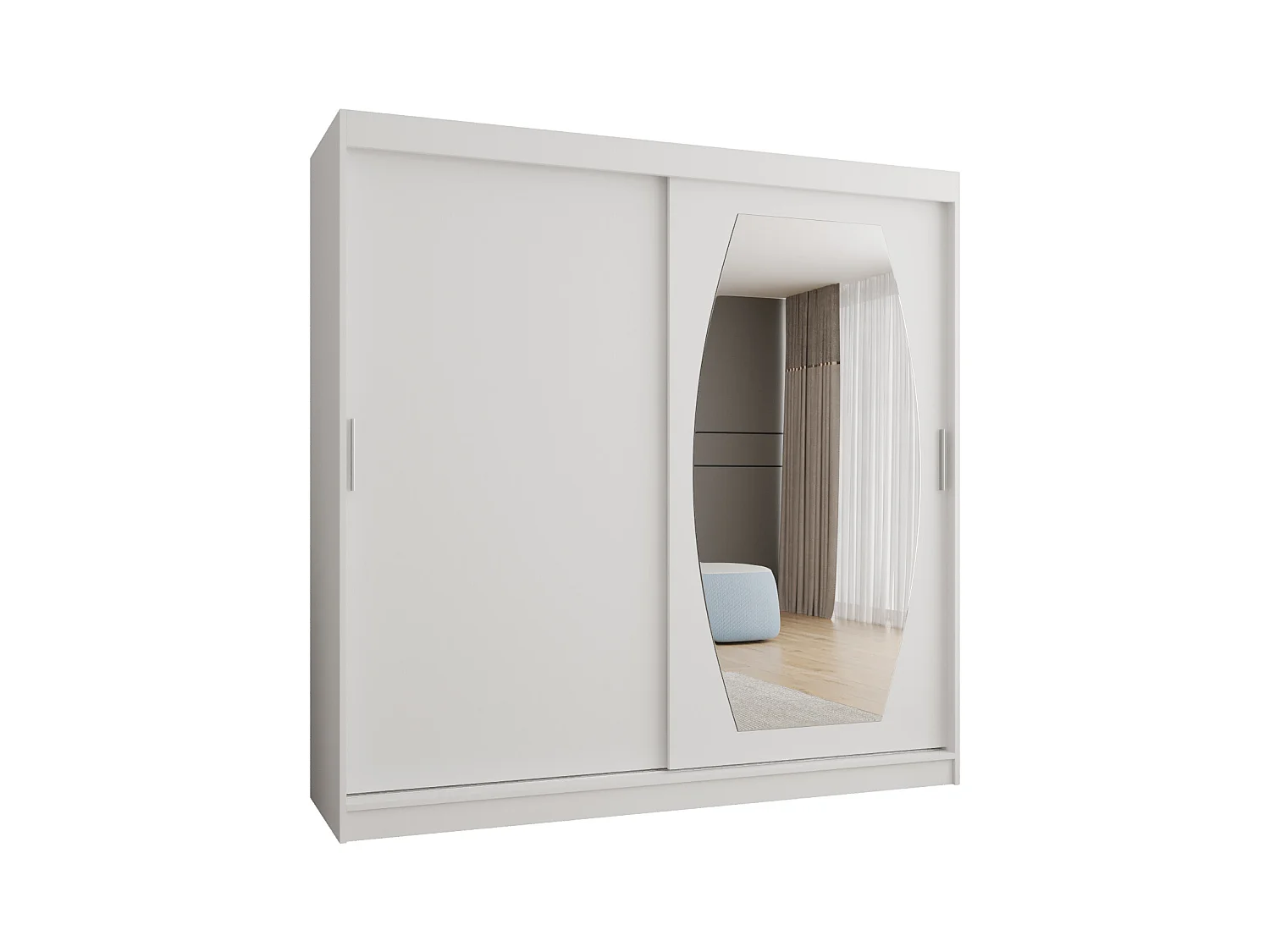 Armoire Rossa À Portes Coulissantes 200/200/62 2 portes (Blanc)