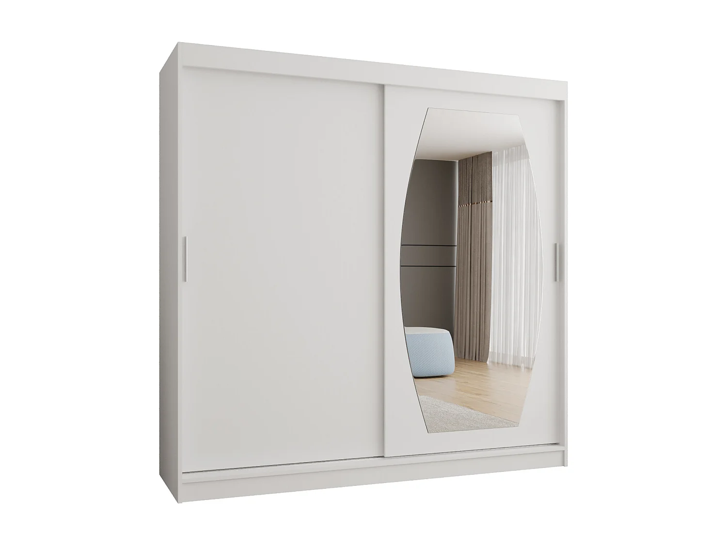 Armadio ROSSA ad ante scorrevoli 200/200/62 2 porte (bianco)