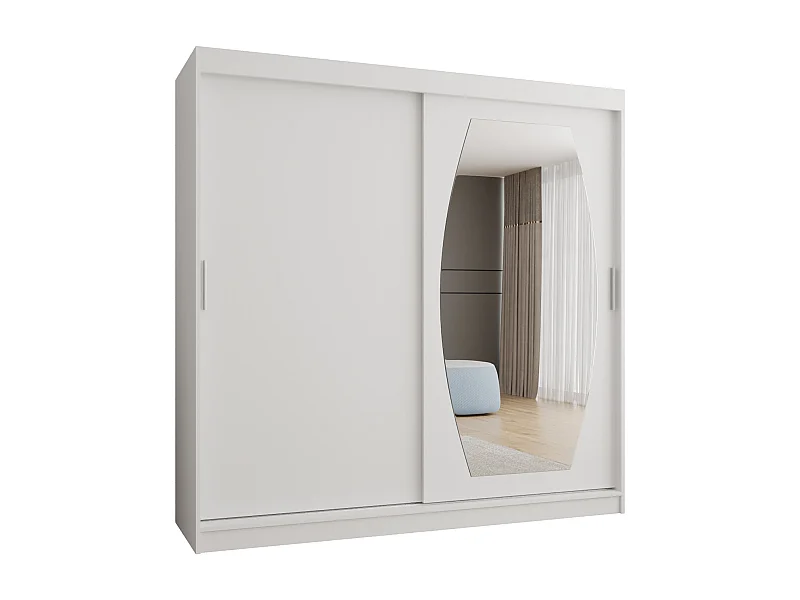 Armadio ROSSA ad ante scorrevoli 200/200/62 2 porte (bianco)