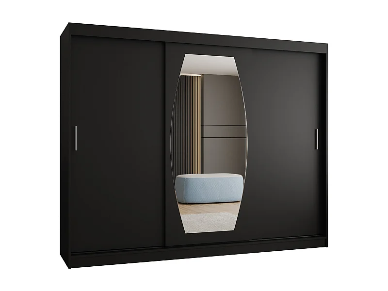 Armoire Rossa À Portes Coulissantes 200/250/62 3 portes (Noir)