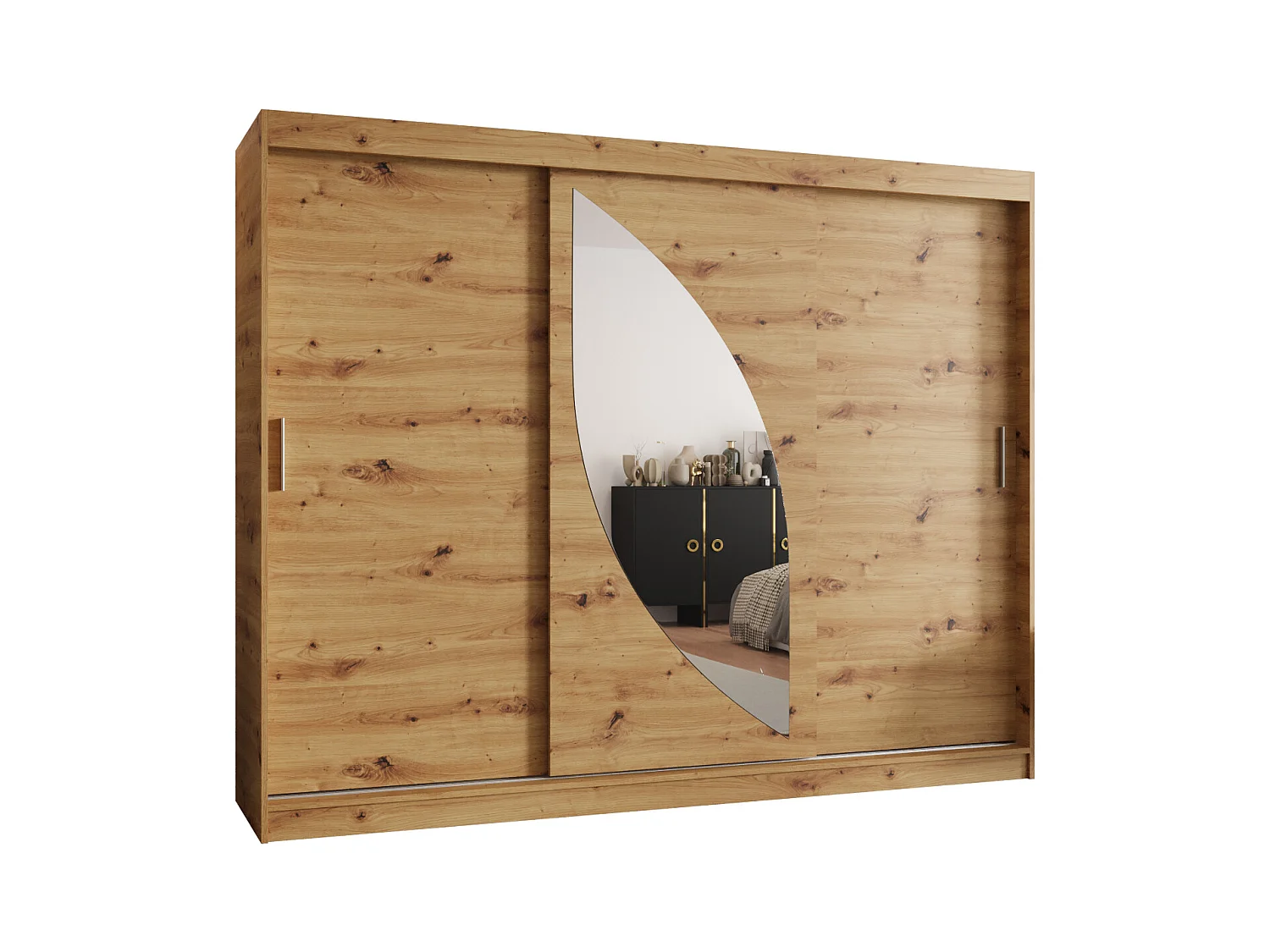 Armoire Milo À Portes Coulissantes 200/250/62 3 portes (Artisan)