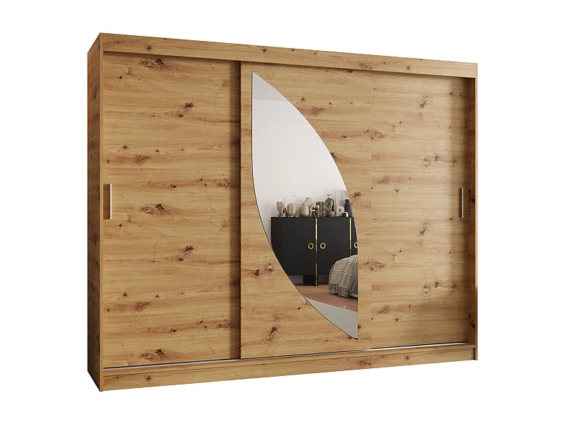 Armoire Milo À Portes Coulissantes 200/250/62 3 portes (Artisan)