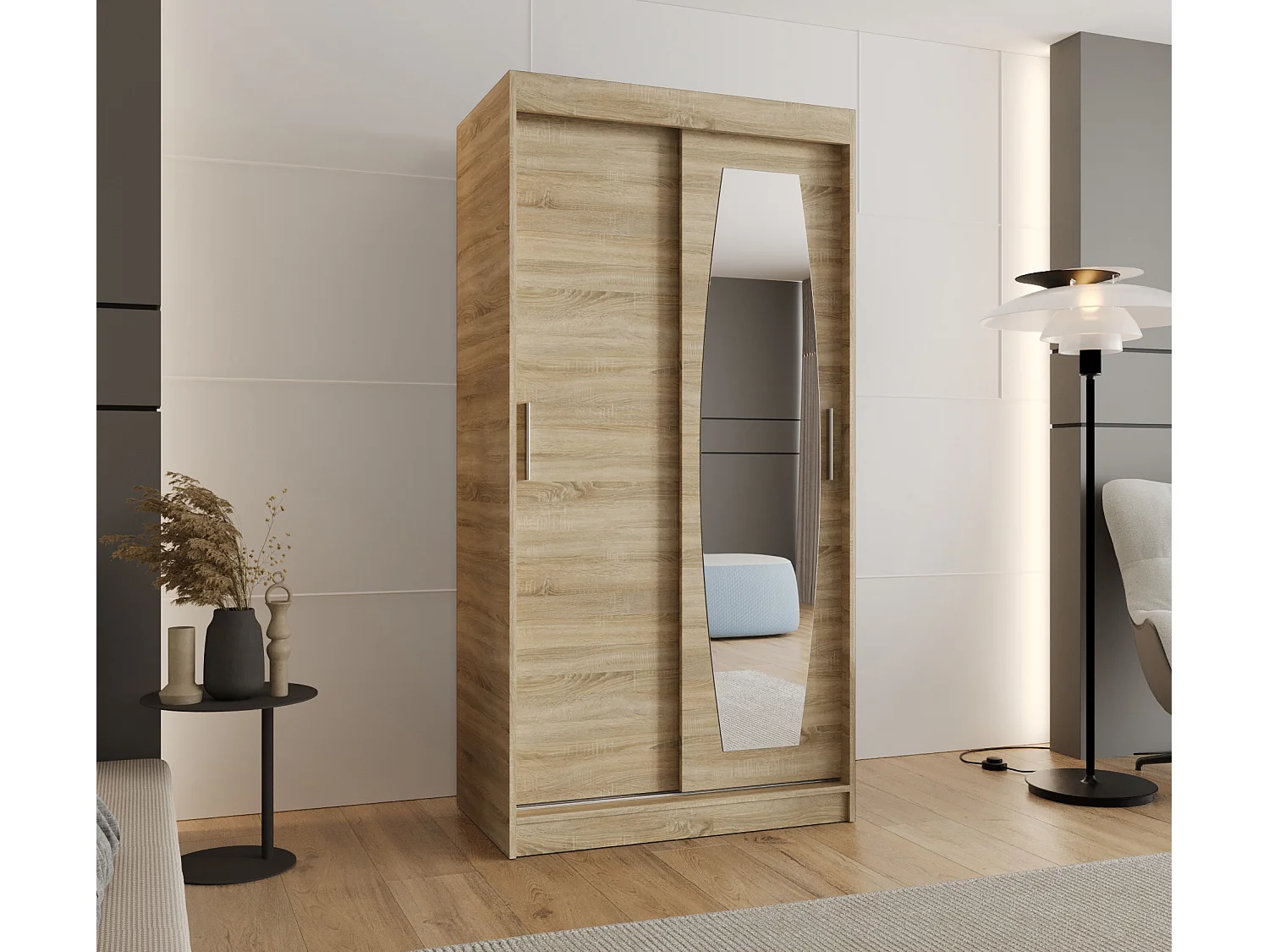 Armoire Rossa À Portes Coulissantes 200/100/62 2 portes (Sonoma)