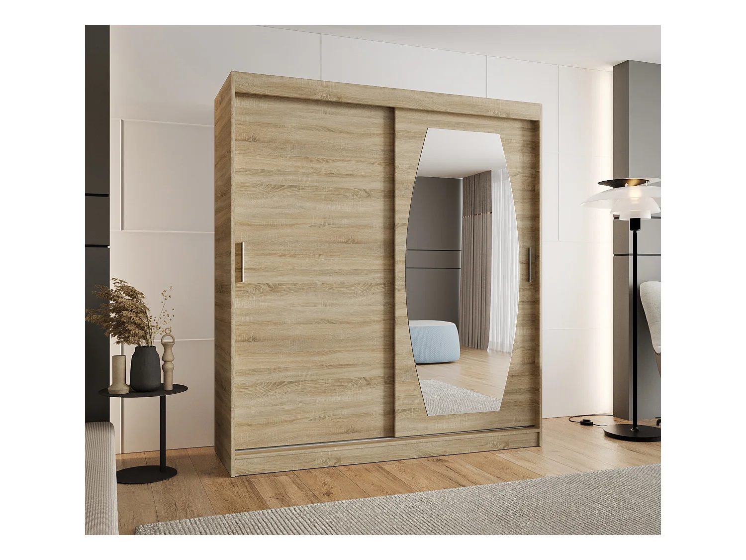 Armoire Rossa À Portes Coulissantes 200/180/62 2 portes (Sonoma)