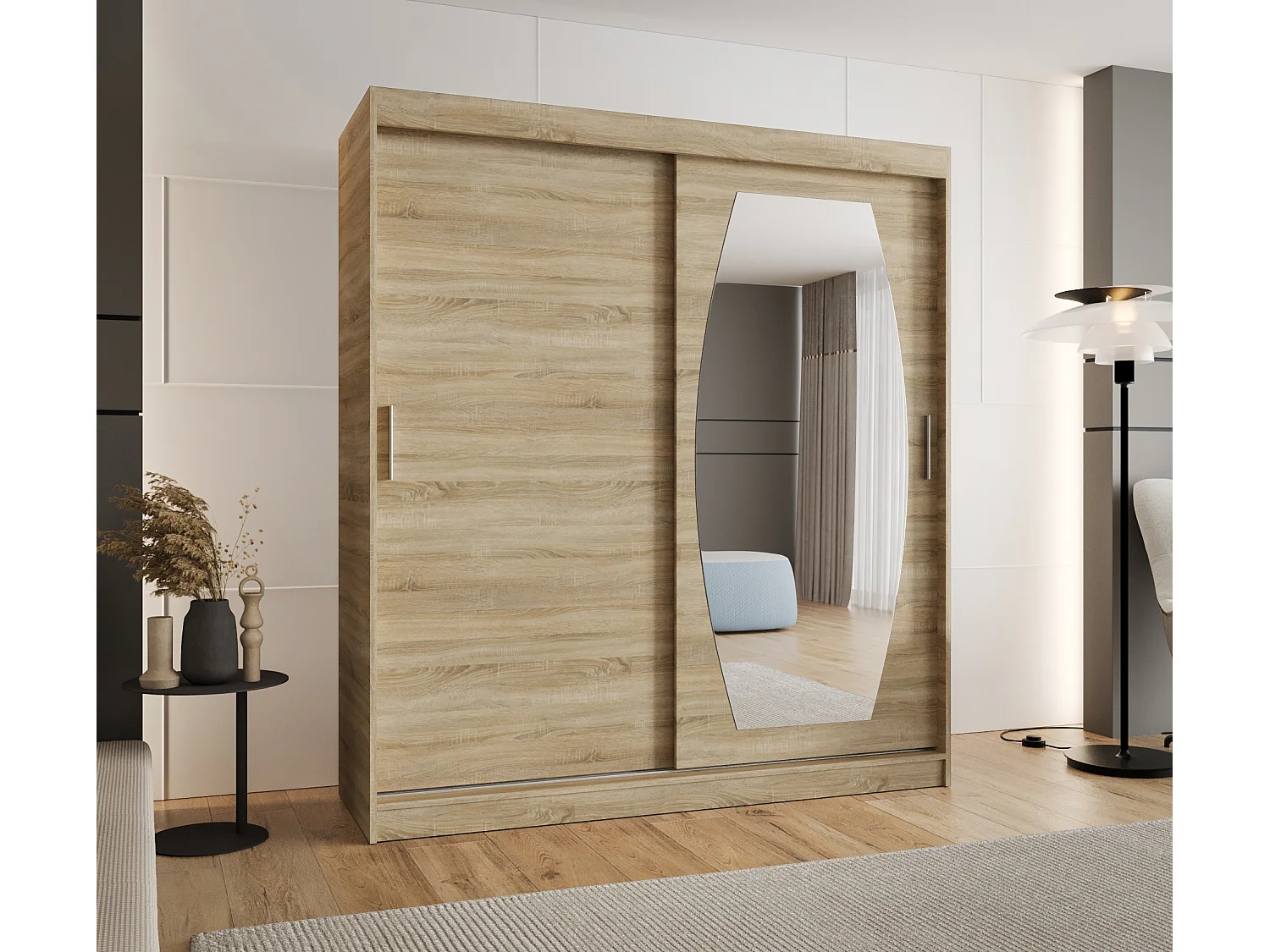 Armadio ROSSA ad ante scorrevoli 200/180/62 2 porte (sonoma)