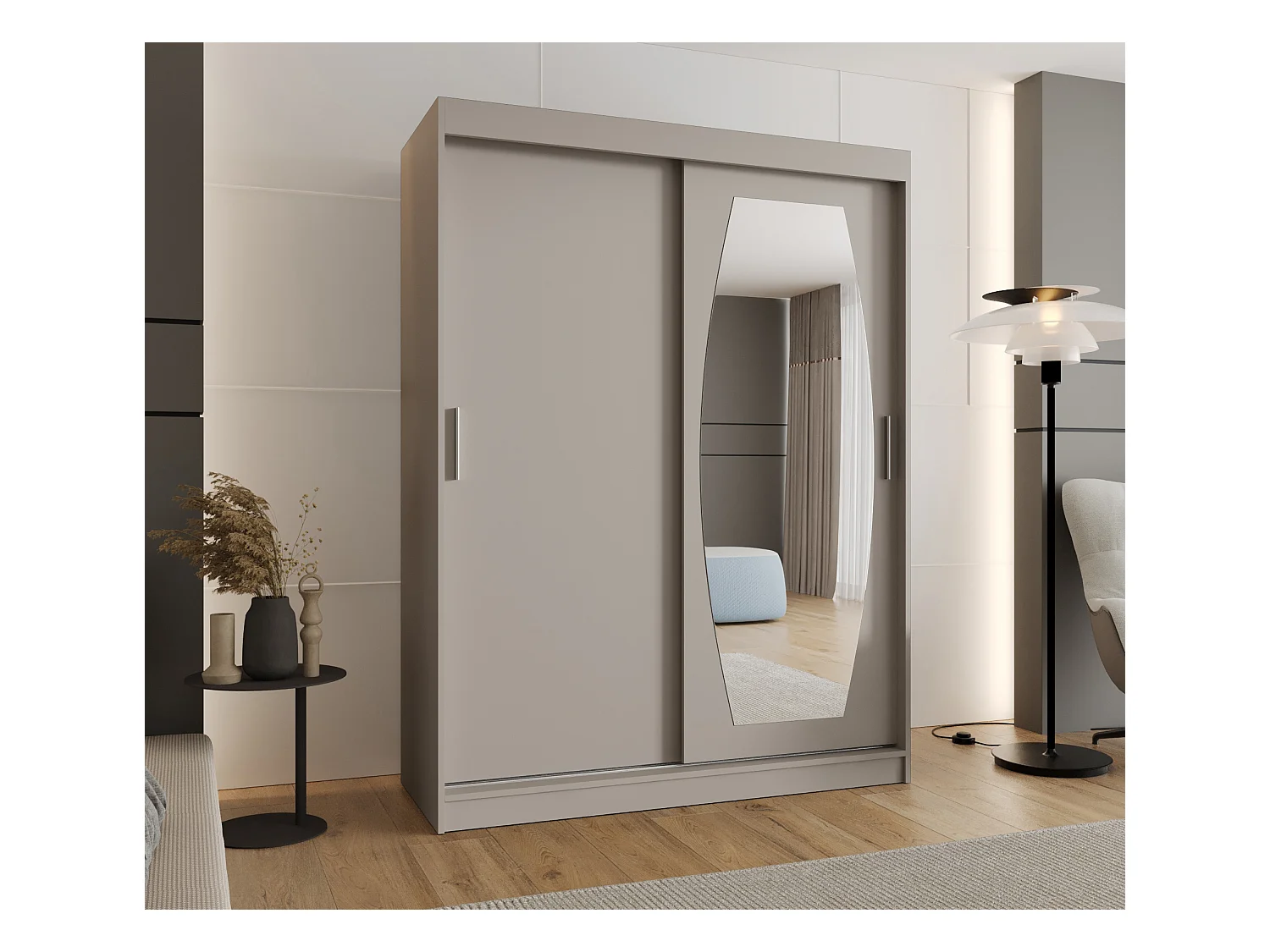 Armoire Rossa À Portes Coulissantes 200/150/62 2 portes (Cachemire)