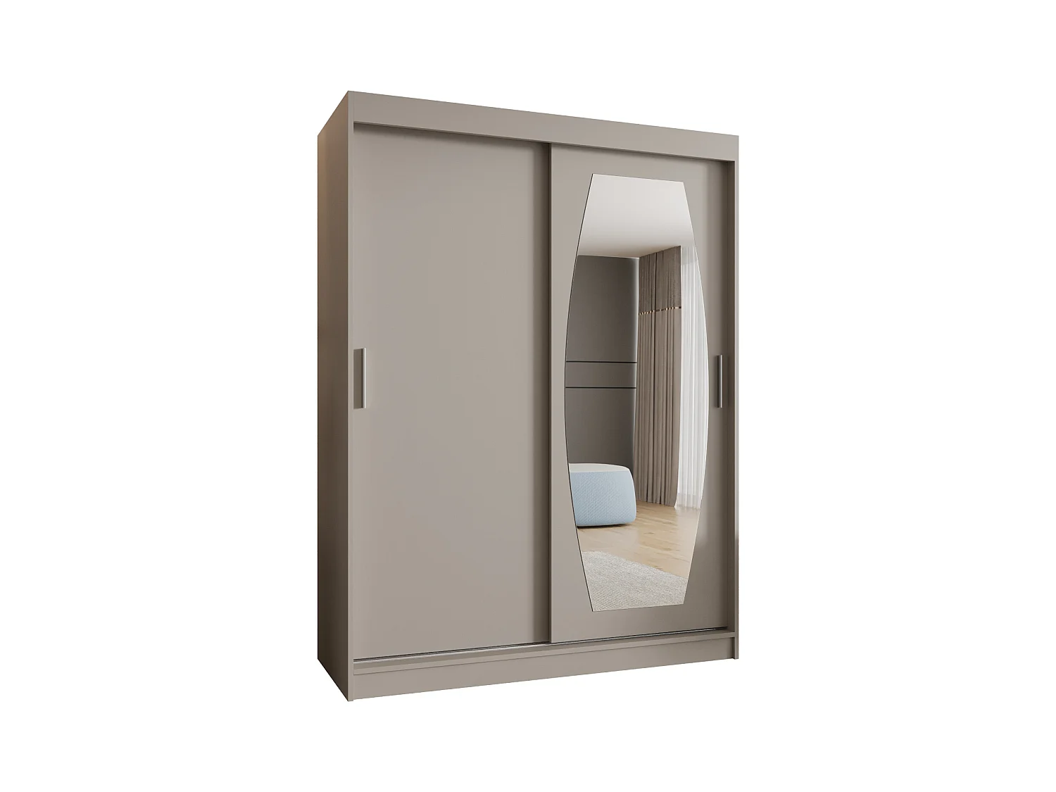 SCHWEBETÜRENSCHRANK ROSSA 200/150/62 2-Türig (Kaschmir)