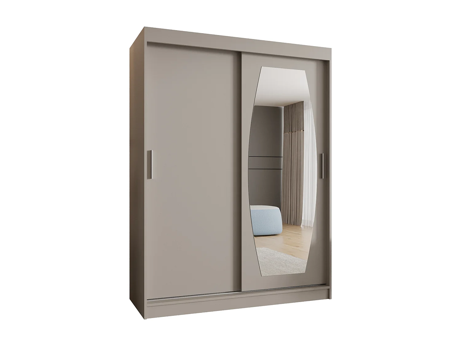 Armadio ROSSA ad ante scorrevoli 200/150/62 2 porte (cachemire)