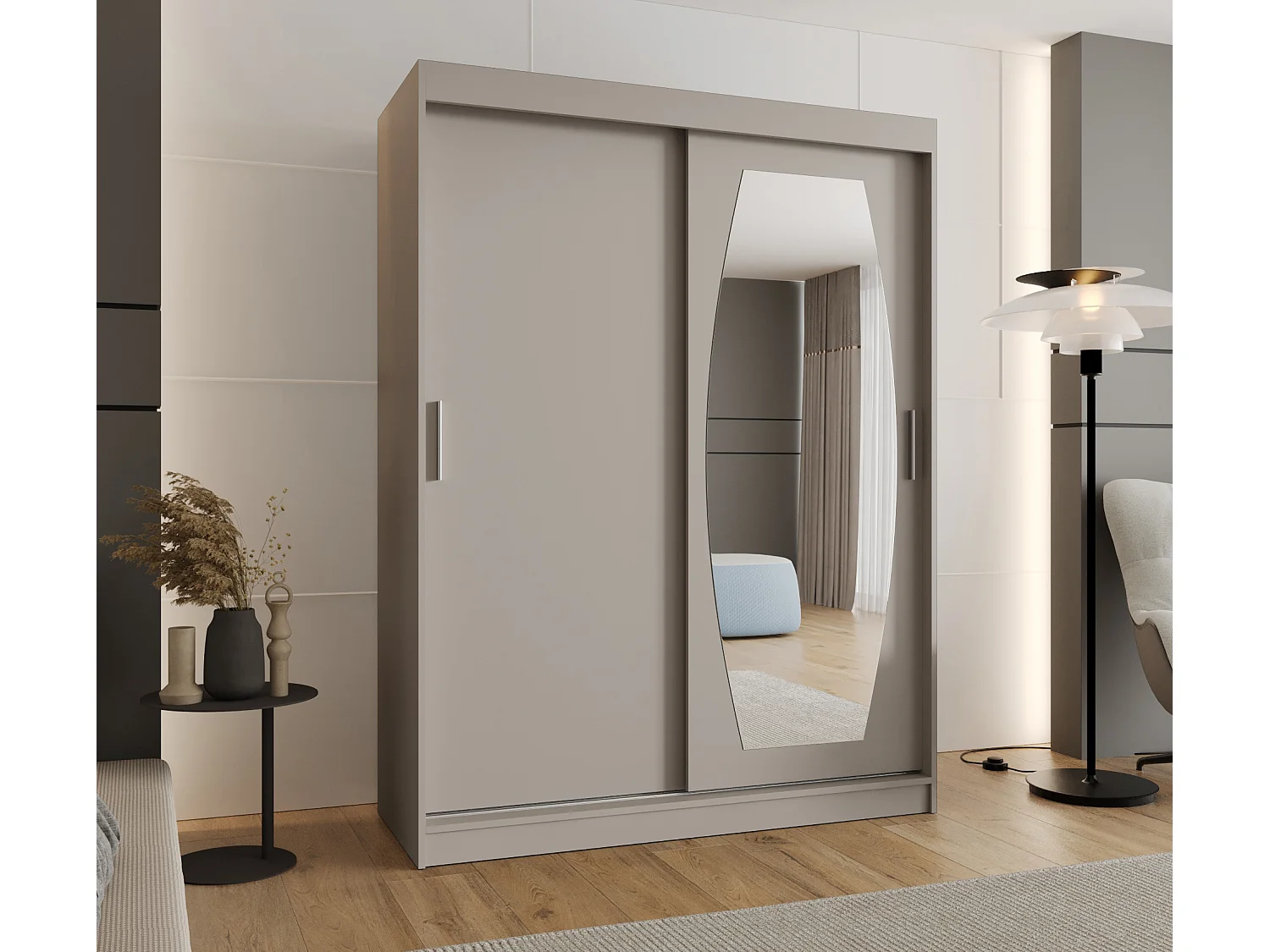 Armadio ROSSA ad ante scorrevoli 200/150/62 2 porte (cachemire)