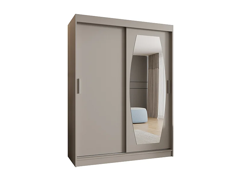 SCHWEBETÜRENSCHRANK ROSSA 200/150/62 2-Türig (Kaschmir)