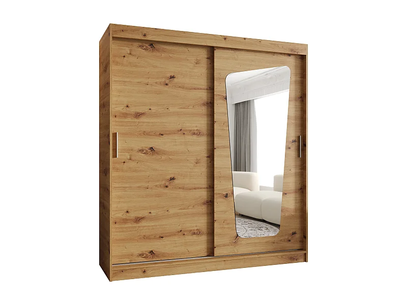 Armoire Moka À Portes Coulissantes 200/180/62 2 portes (Artisan)