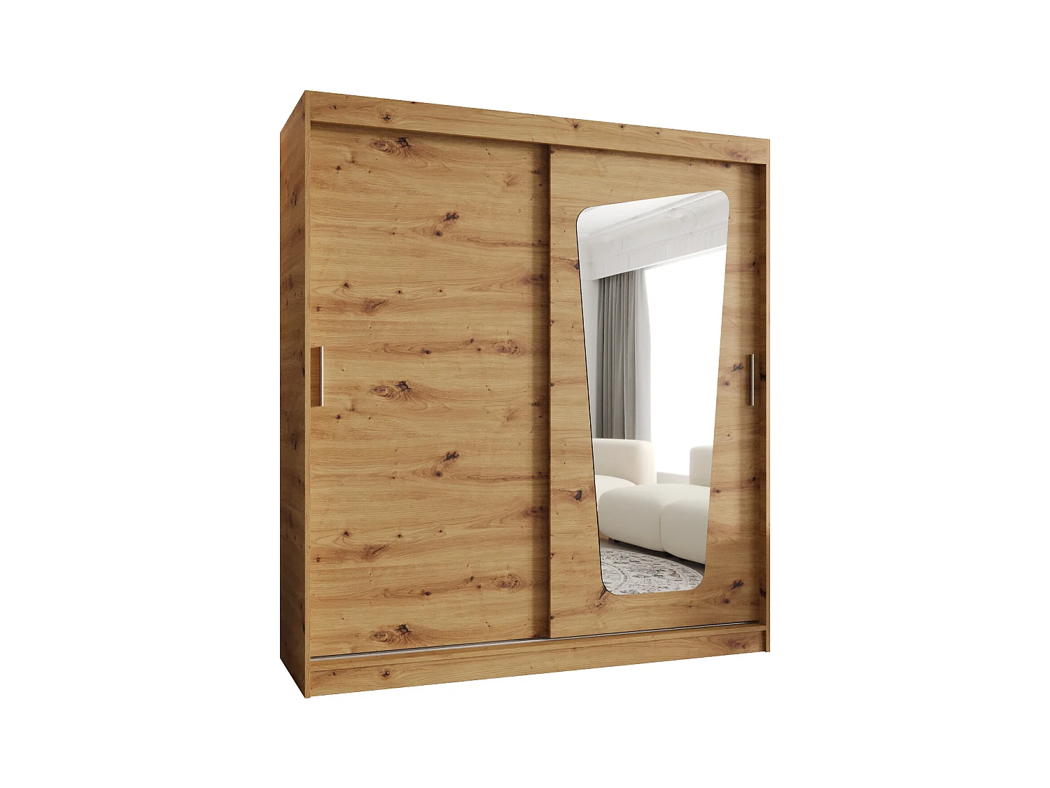 Armoire Moka À Portes Coulissantes 200/180/62 2 portes (Artisan)