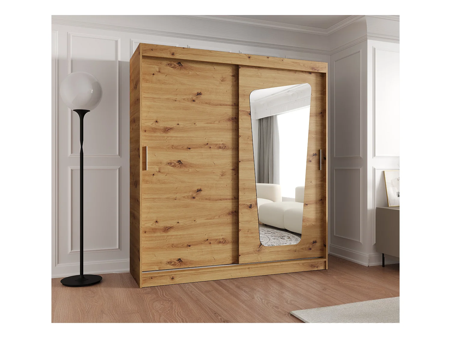 Armoire Moka À Portes Coulissantes 200/180/62 2 portes (Artisan)