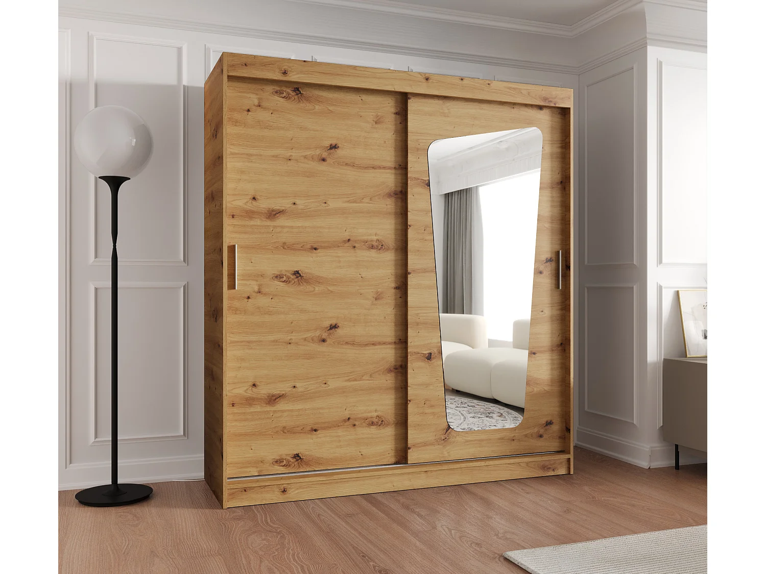 MOKA kledingkast met schuifdeuren 200/180/62 2 deuren (artisan)