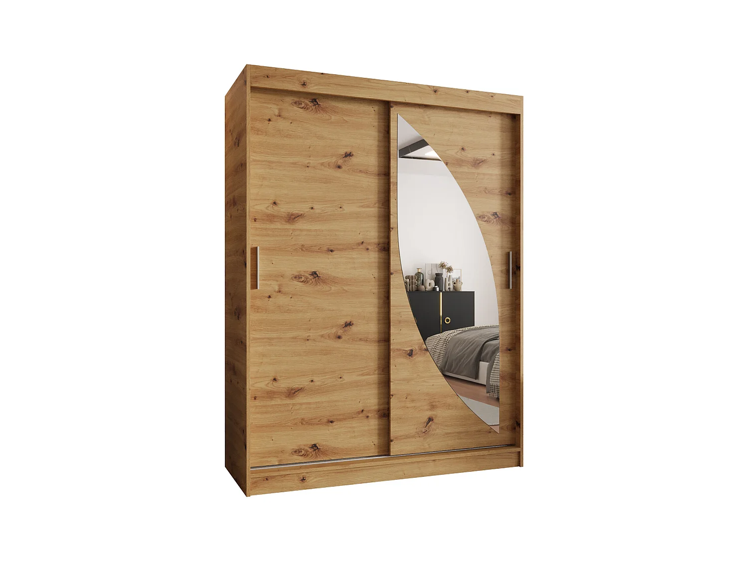 Armoire Milo À Portes Coulissantes 200/150/62 2 portes (Artisan)