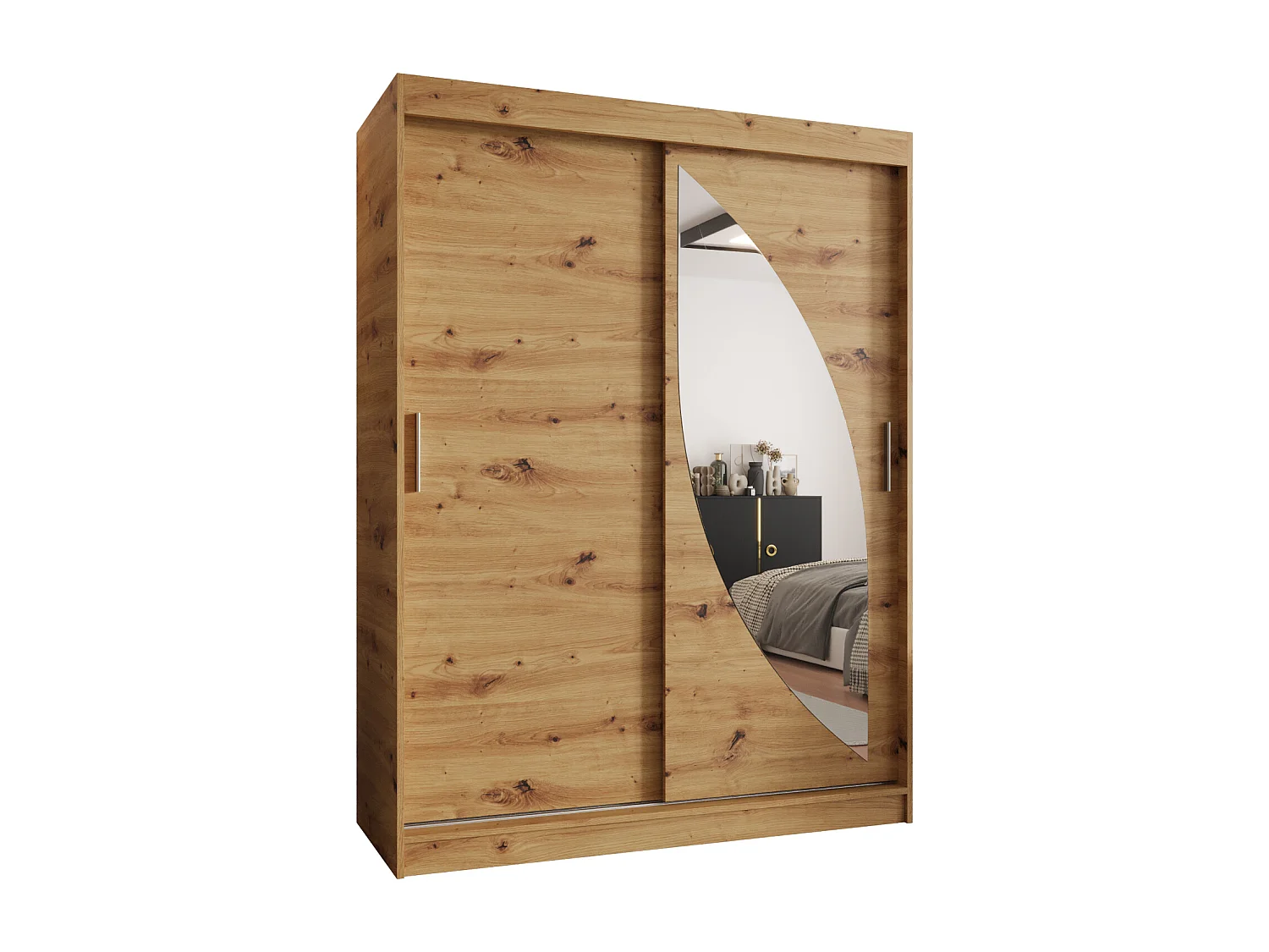 Armoire Milo À Portes Coulissantes 200/150/62 2 portes (Artisan)