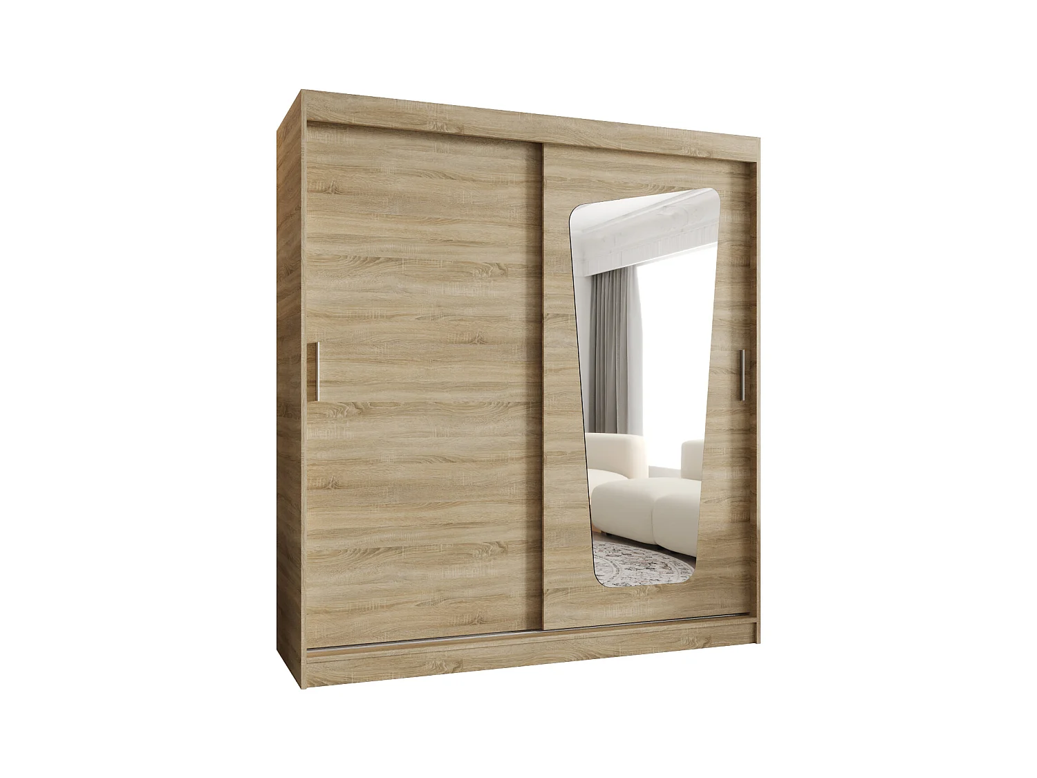 Armoire Moka À Portes Coulissantes 200/180/62 2 portes (Sonoma)