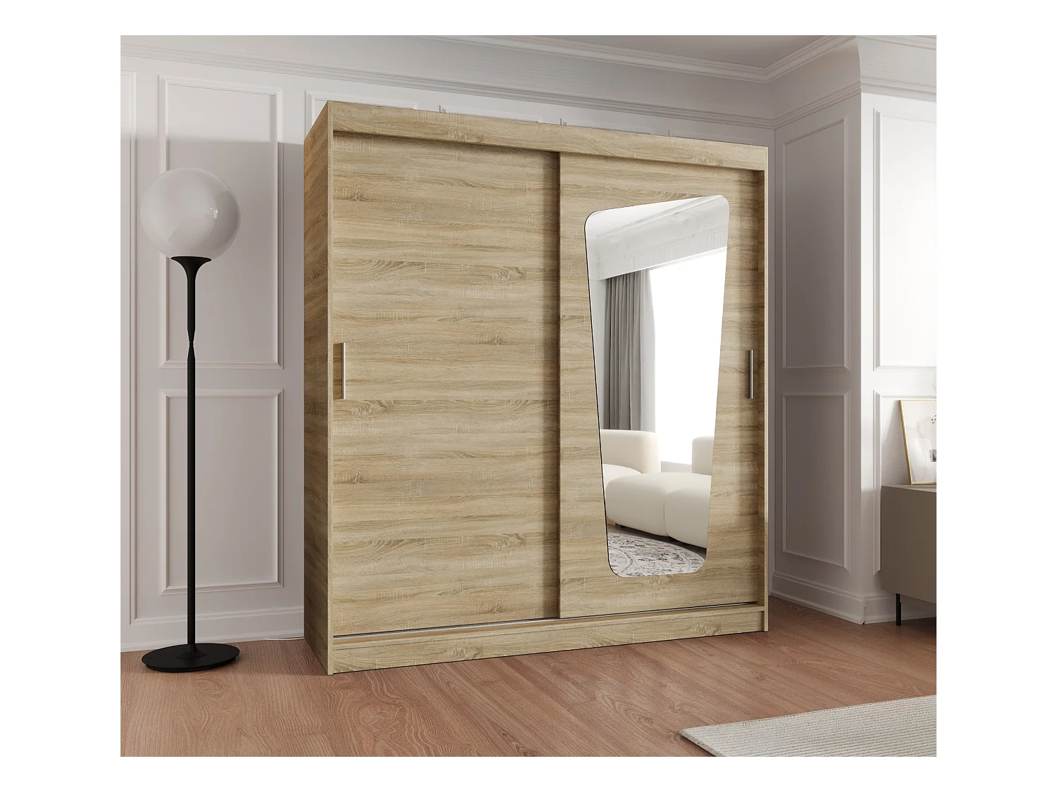 Armoire Moka À Portes Coulissantes 200/180/62 2 portes (Sonoma)