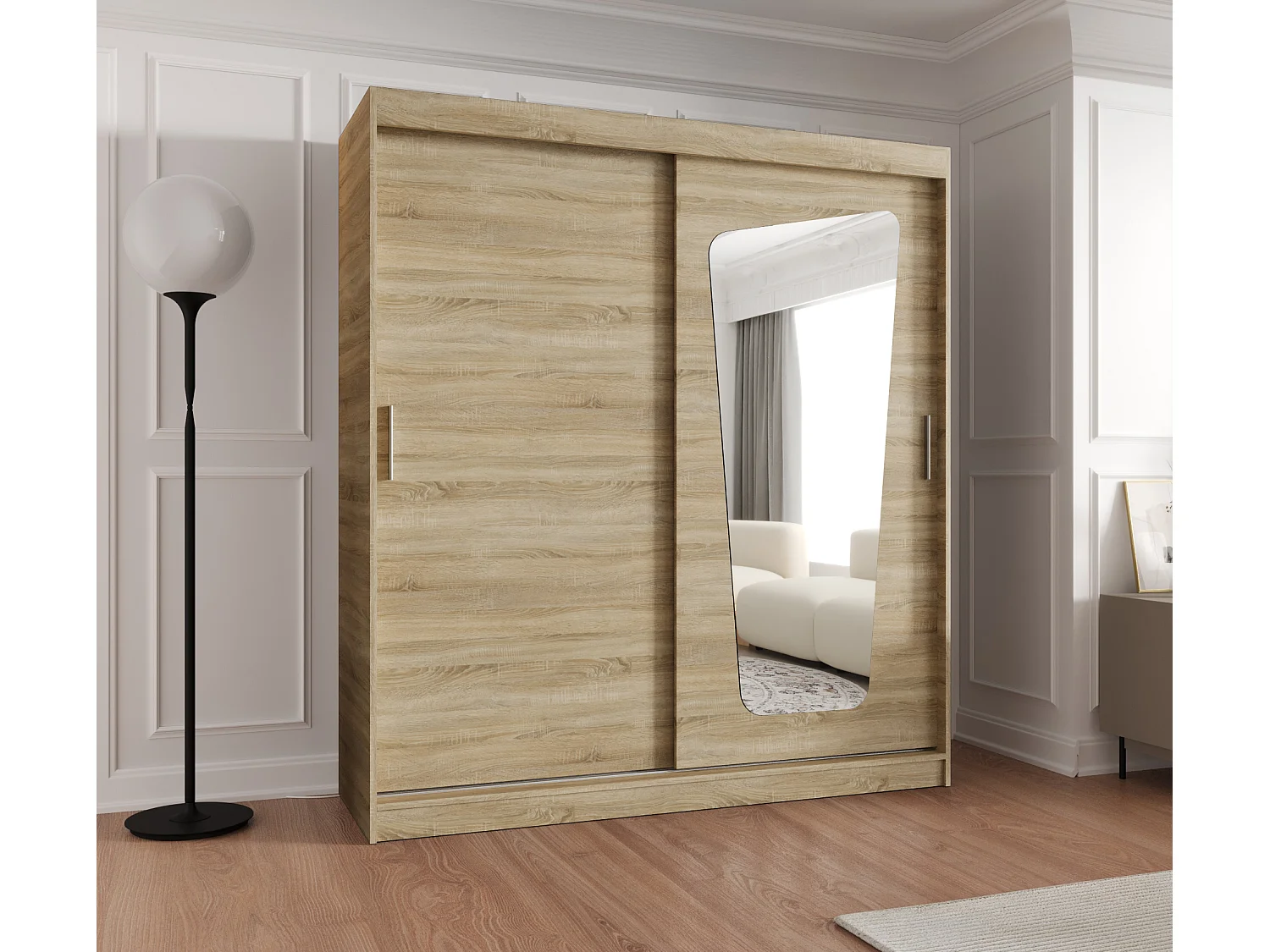 Armoire Moka À Portes Coulissantes 200/180/62 2 portes (Sonoma)