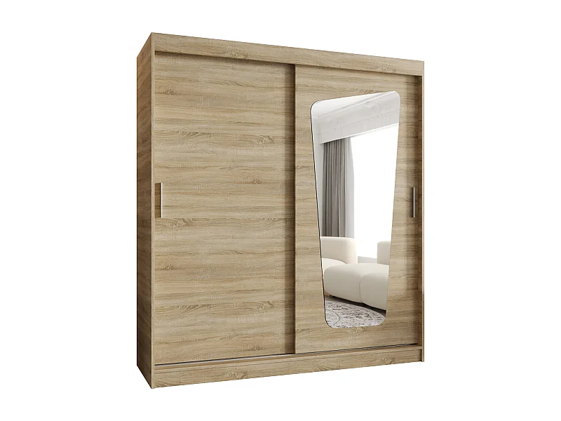 Armoire Moka À Portes Coulissantes 200/180/62 2 portes (Sonoma)