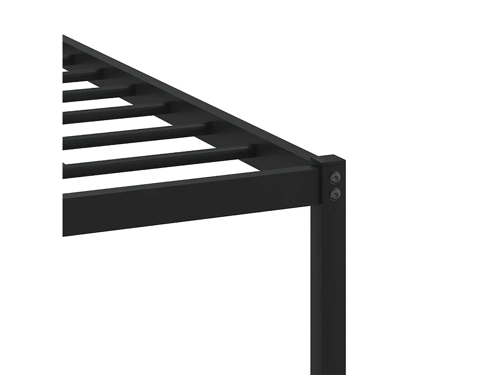 Estructura de cama sin colchón metal roble marrón 183x213 cm