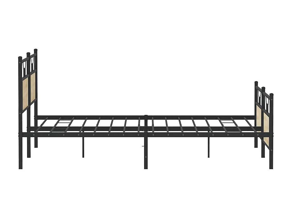 Cadre de lit en métal sans matelas chêne sonoma 183x213 cm