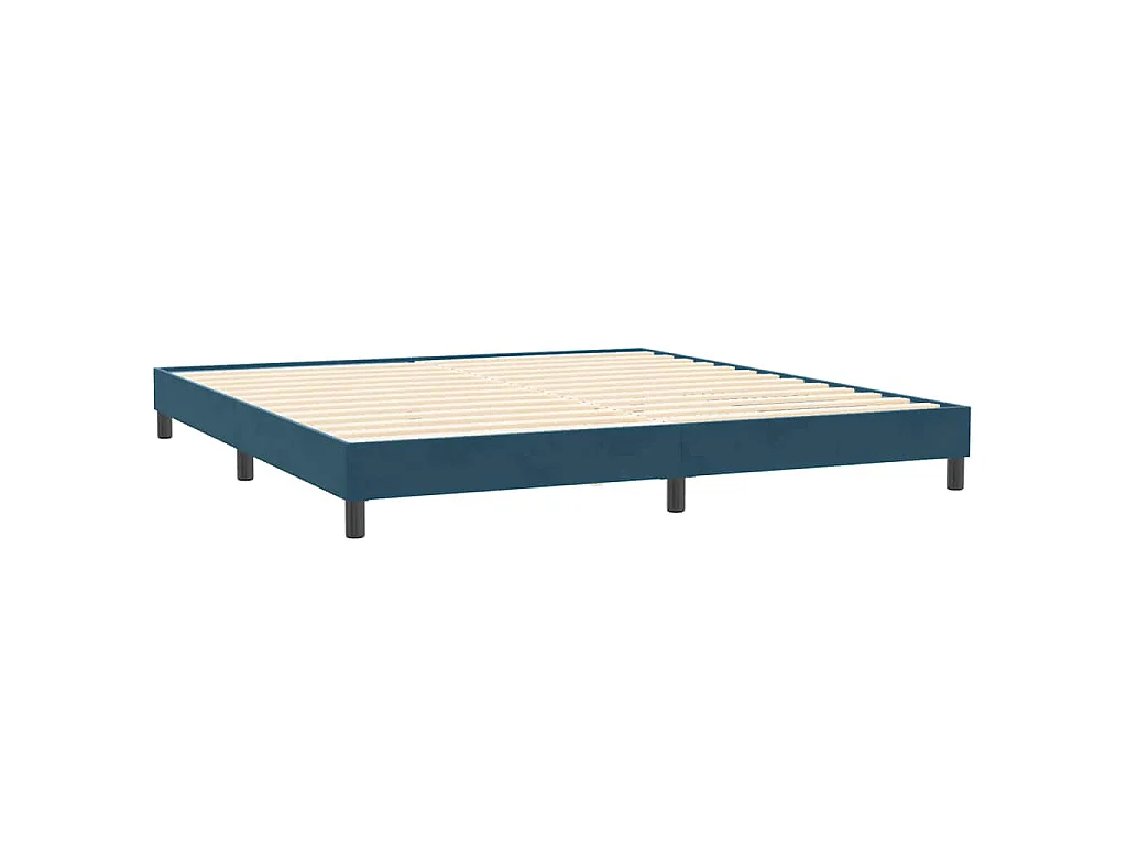 Boxspringbett ohne Matratze Dunkelblau 200x210 cm Samt