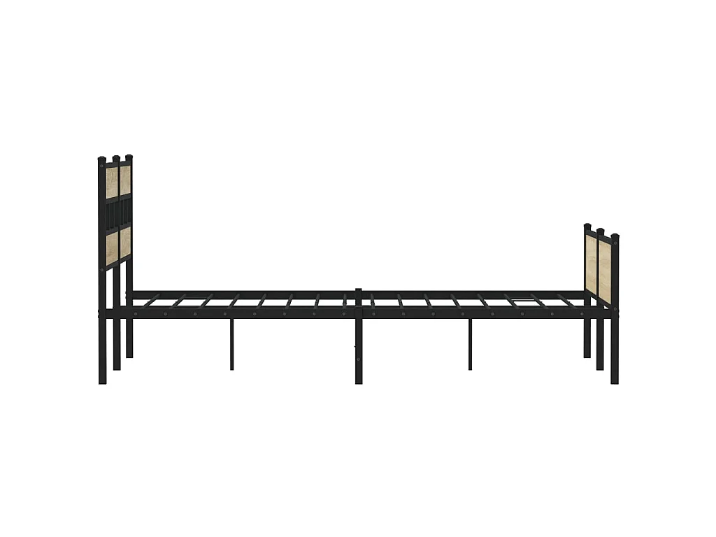 Cadre de lit sans matelas chêne sonoma 137x190 cm