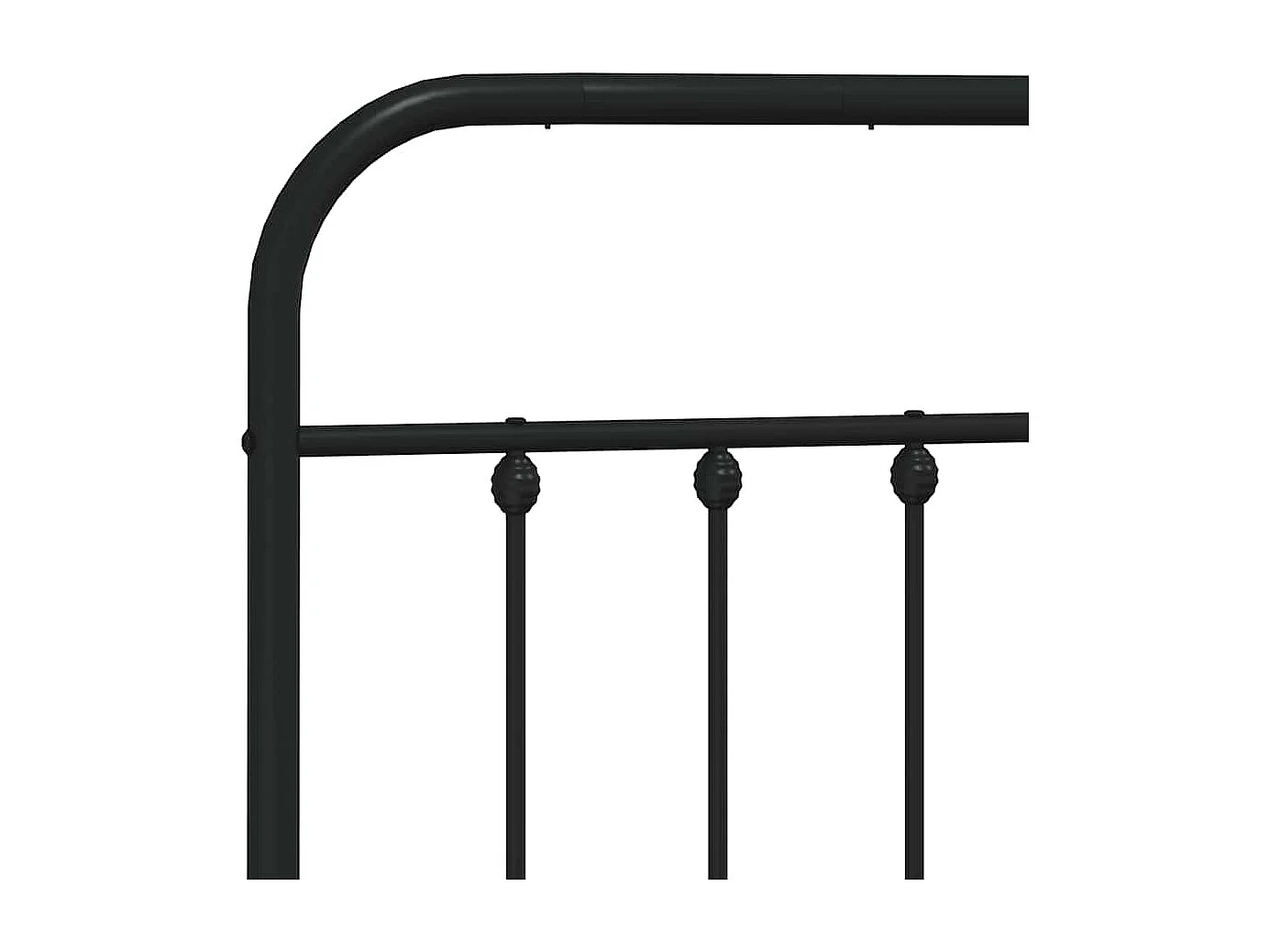 Cadre de lit métal sans matelas avec pied de lit noir 183x213cm