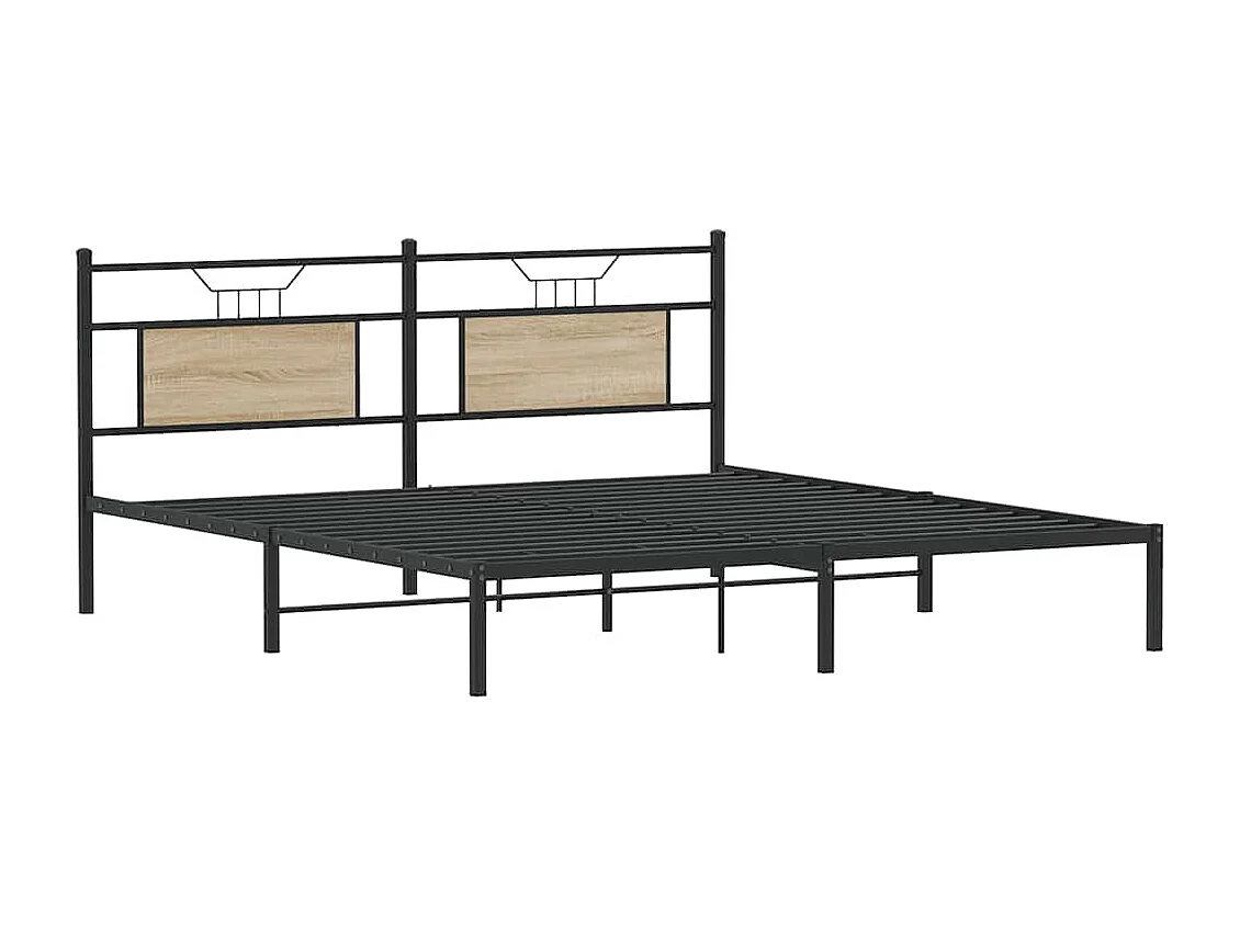 Cadre de lit sans matelas chêne sonoma 183x213 cm