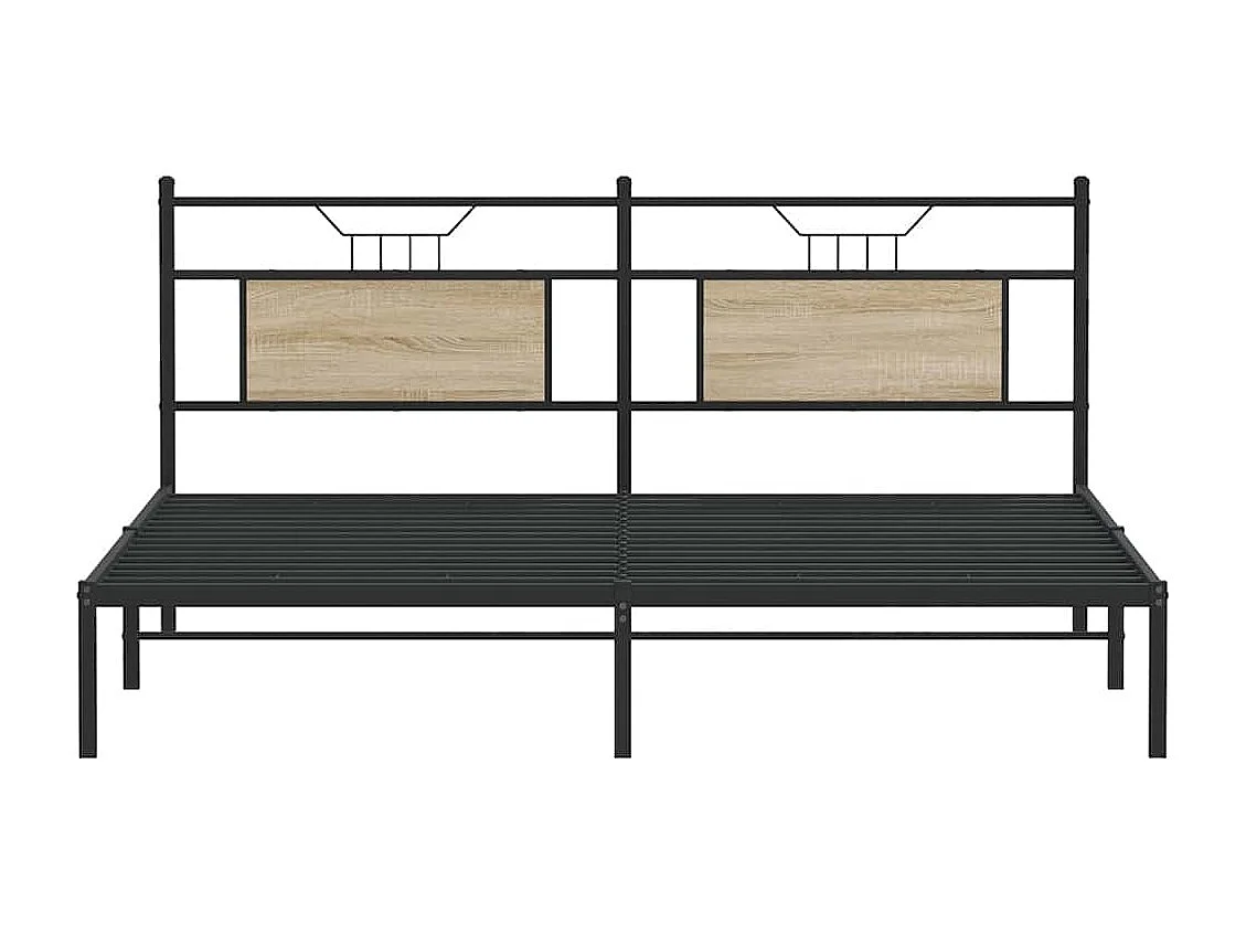 Cadre de lit sans matelas chêne sonoma 183x213 cm