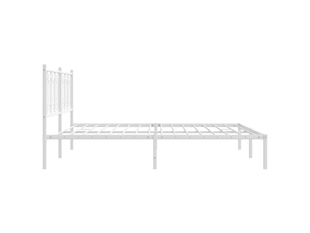 Estrutura de cama com cabeceira 183x213 cm metal branco