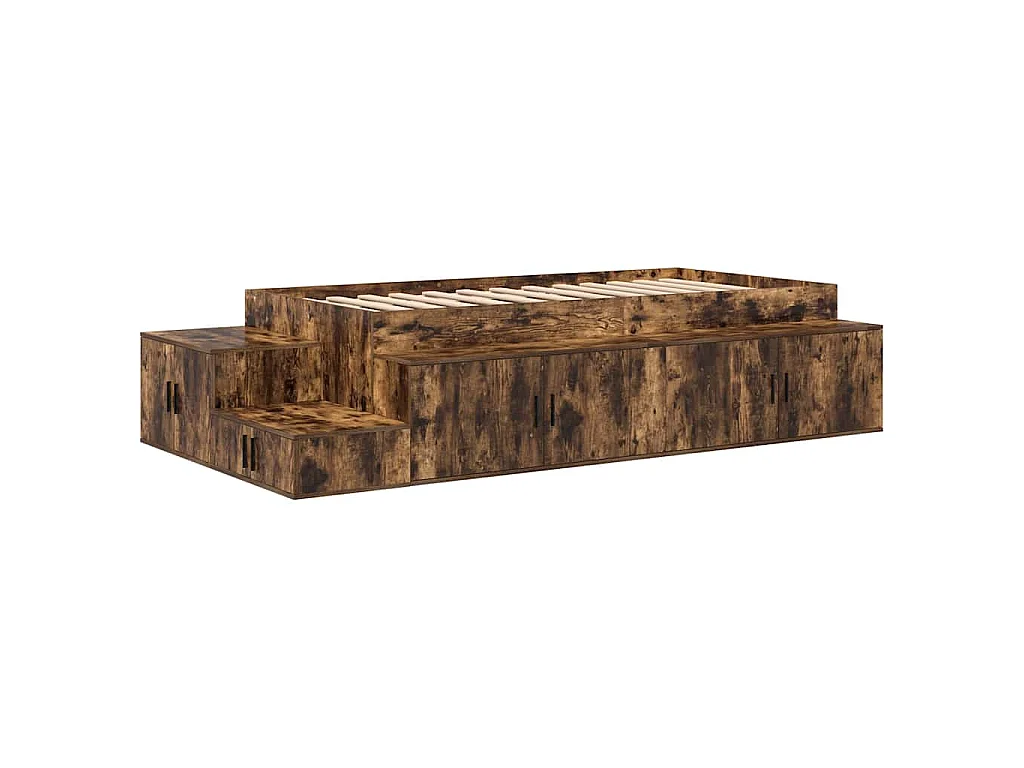 | Cama con almacenamiento | con almacenamiento Roble ahumado 80 cm