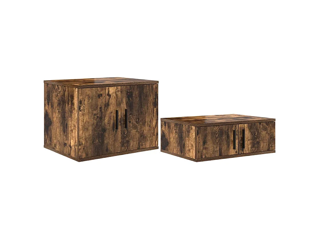 | Cama con almacenamiento | con almacenamiento Roble ahumado 80 cm