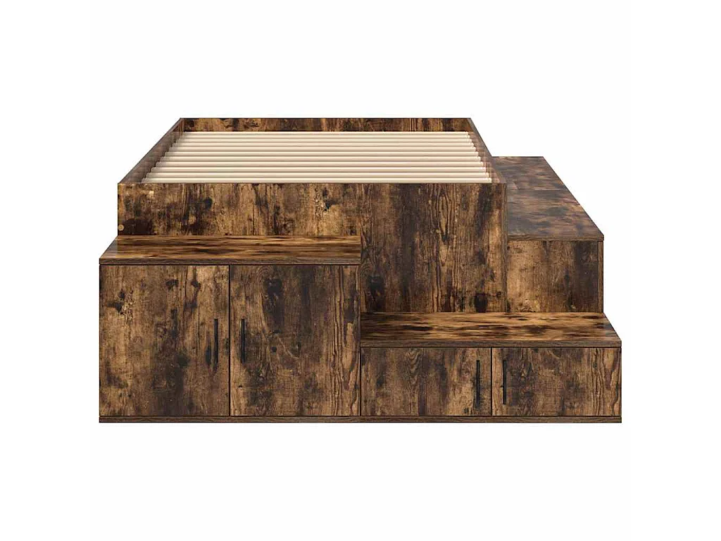 | Cama con almacenamiento | con almacenamiento Roble ahumado 80 cm