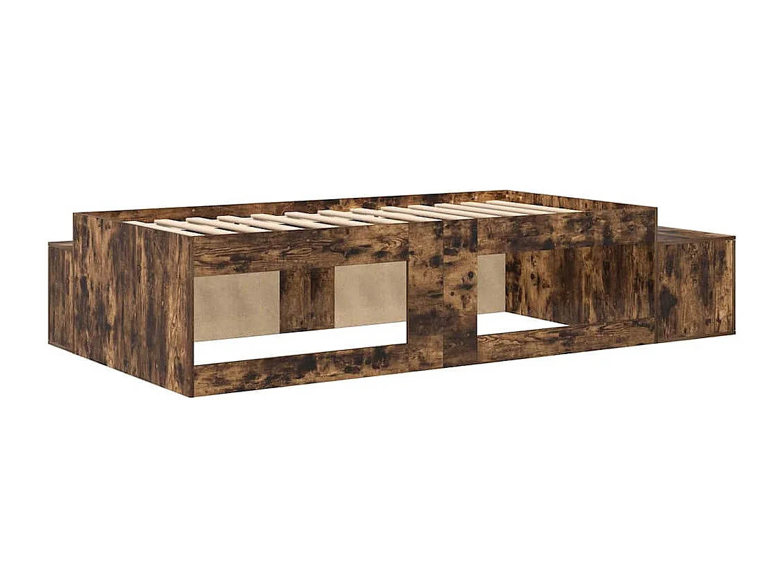 | Cama con almacenamiento | con almacenamiento Roble ahumado 80 cm