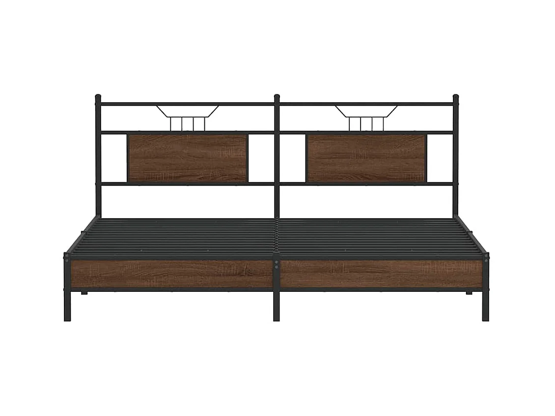 Cadre de lit sans matelas chêne marron 183x213 cm