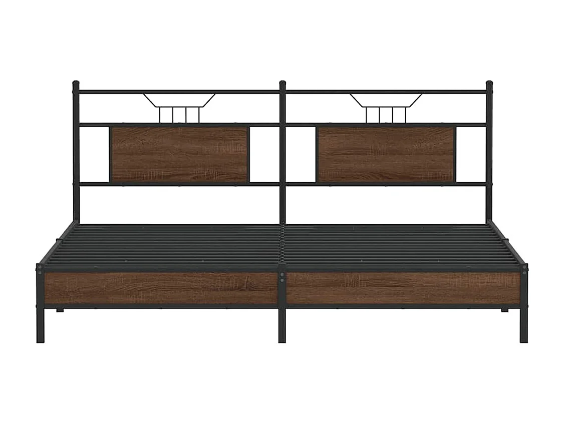 Cadre de lit sans matelas chêne marron 183x213 cm