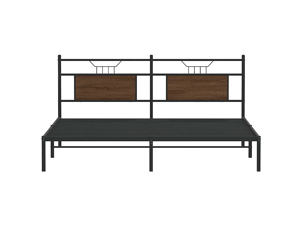 Bedframe zonder matras 183x213 cm spaanplaat bruin eikenkleurig