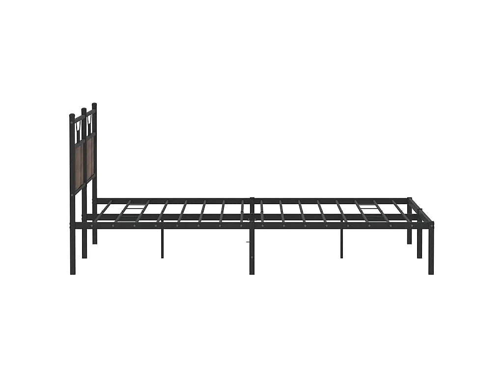 Bedframe zonder matras 183x213 cm spaanplaat bruin eikenkleurig