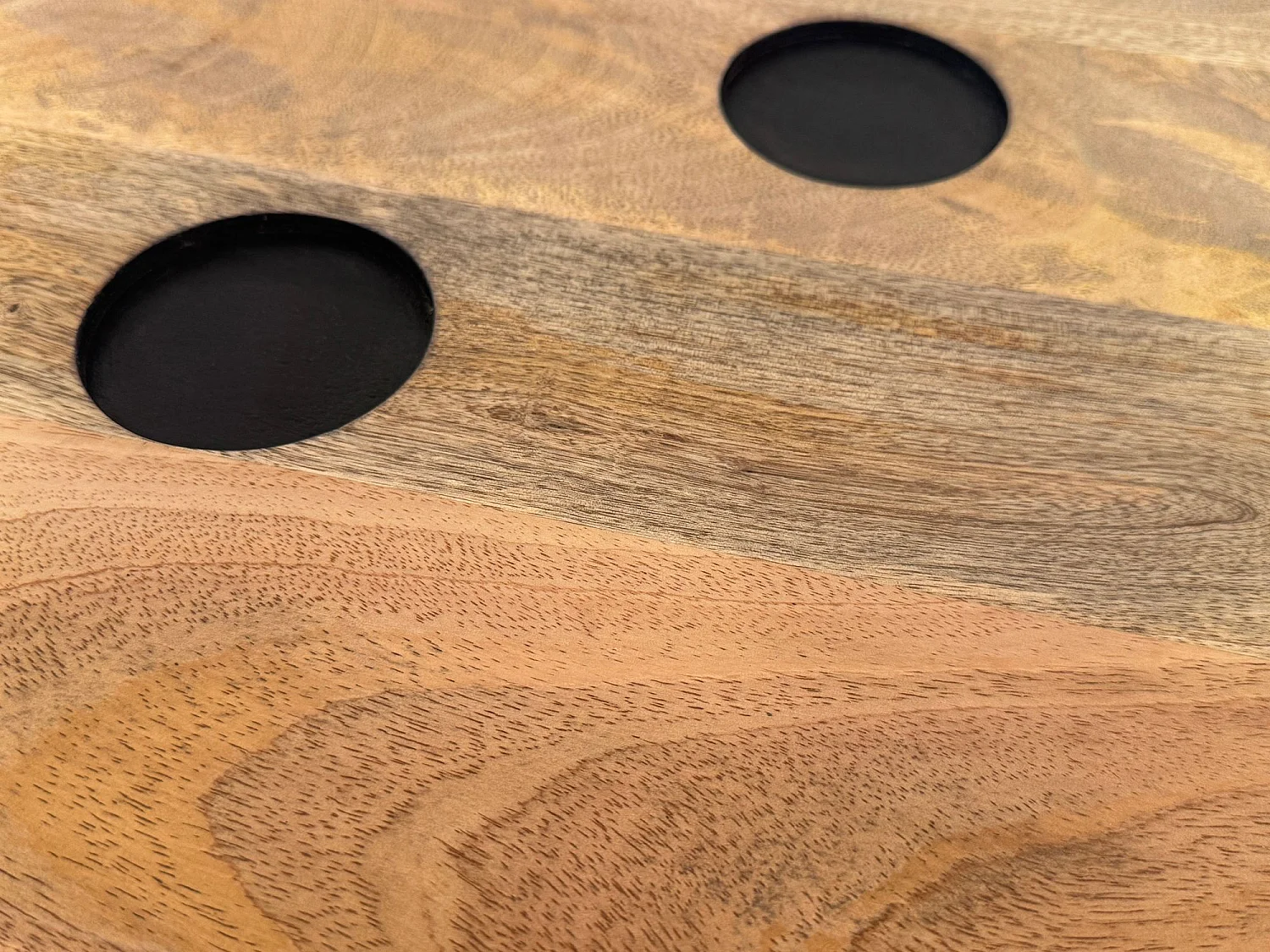 Tabouret Cube Bois Massif Manguier 41x41x41 cm Dé Robuste Forme de Dé