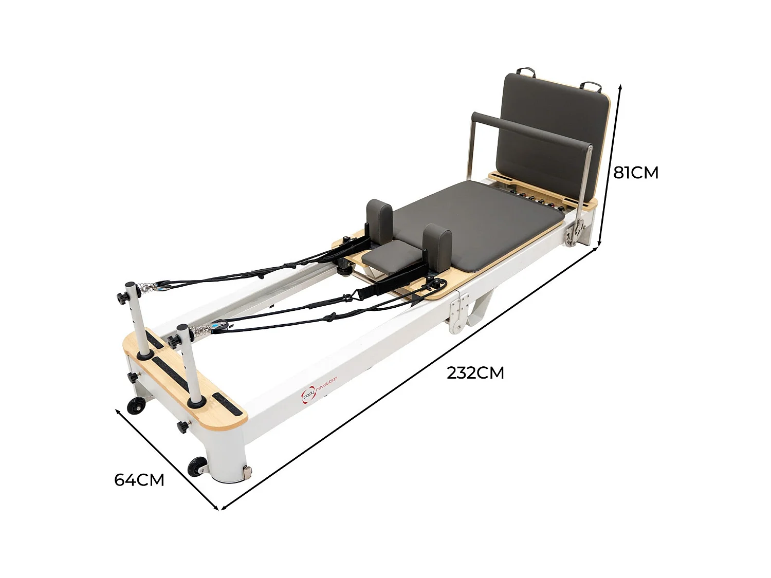 Machine Reformer Pilates Pliable Cadre en Métal Multifonction Salle de Sport