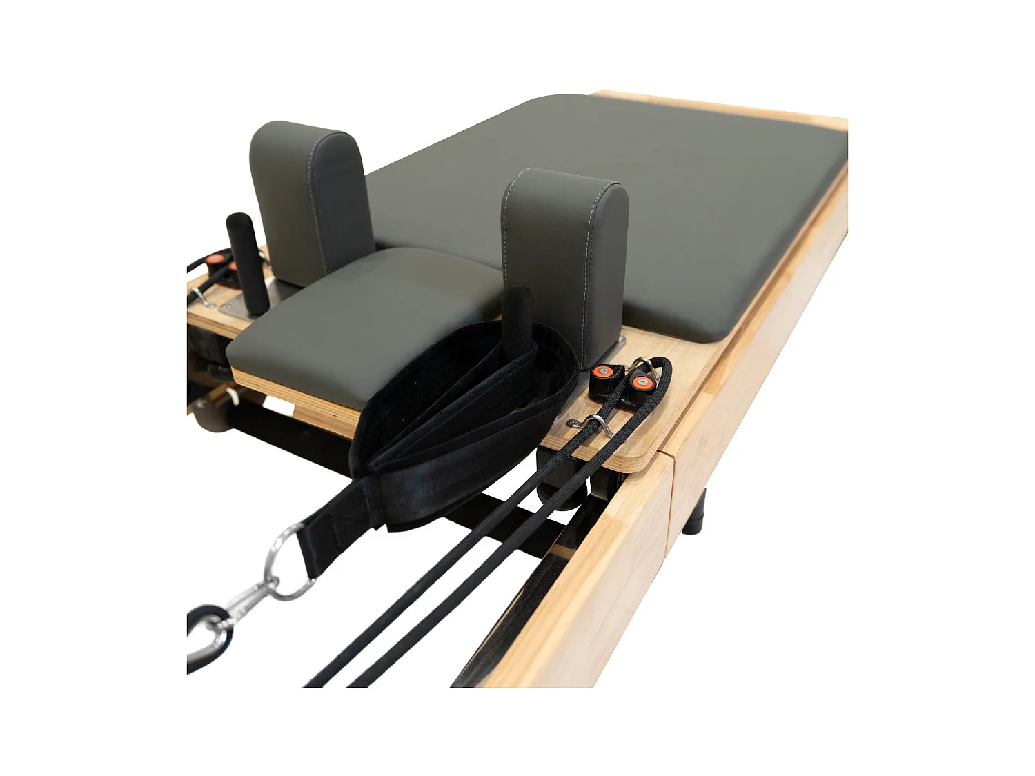 Machine Reformer Pilates Pliable Cadre en Chêne Multifonction Salle de Sport