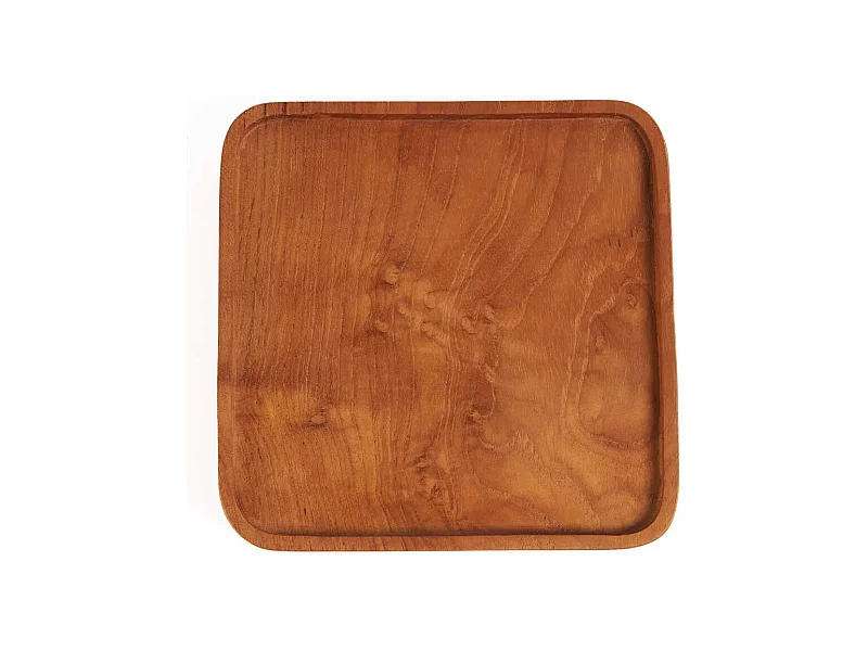 Der Teak Square Teller - Natur - XS