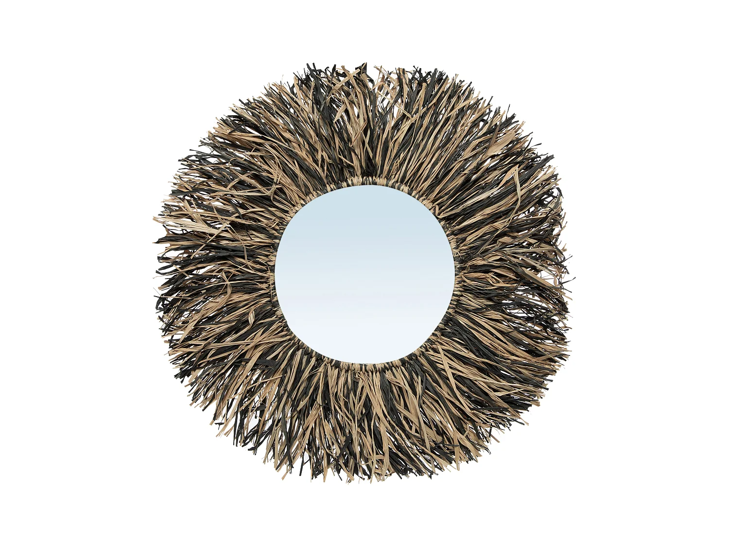 Le Miroir à Franges en Raphia - Noir Naturel - S