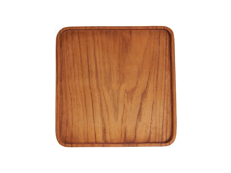 Der Teak Square Teller - Natur - M