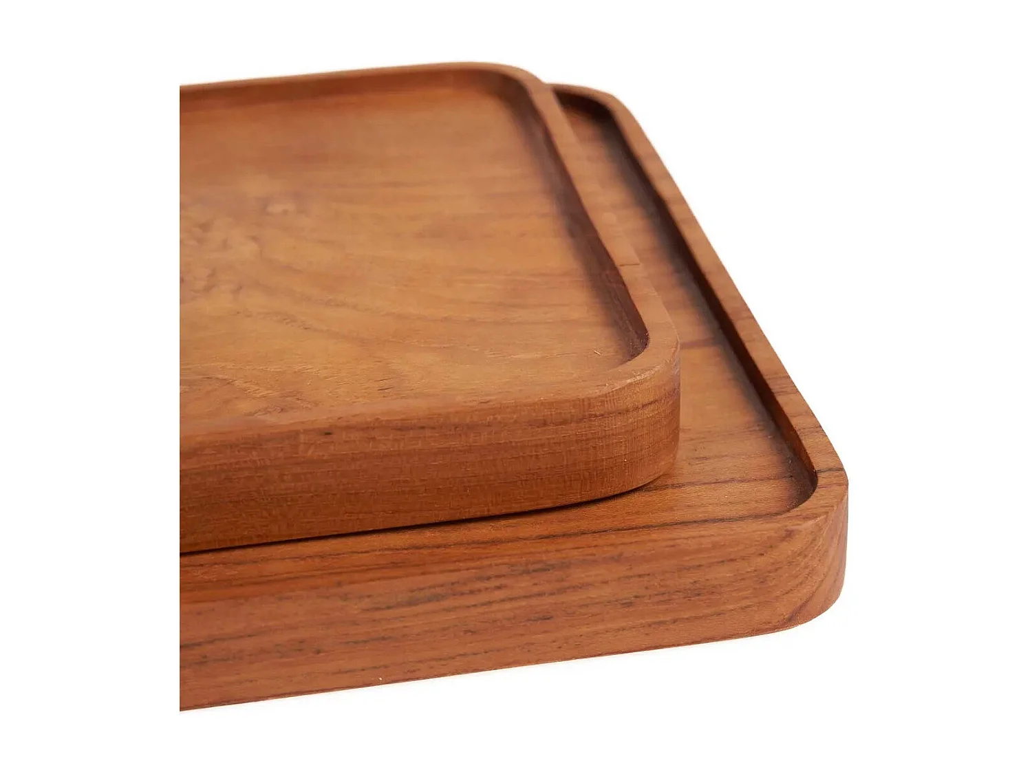L'Assiette Teak Square - Naturel - M